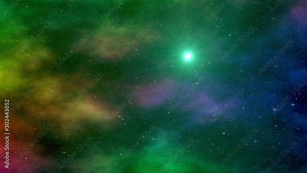 Fototapeta premium Abstract Space Supernova Nebula