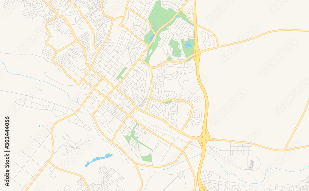 Printable street map of Uitenhage, South Africa