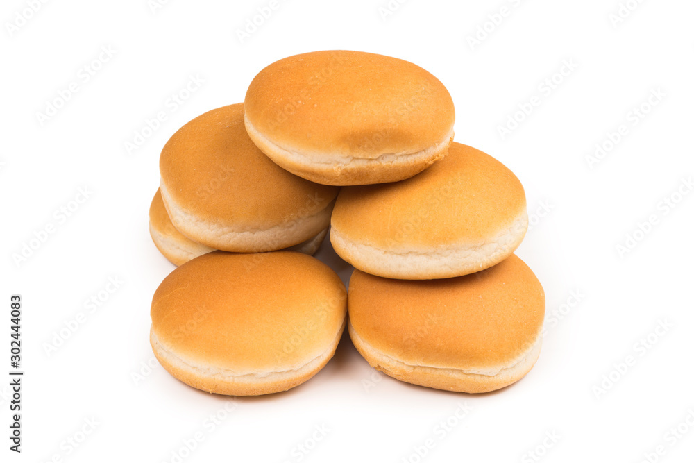 Burger bread isolated on white background. Burger bread isolated on white background.