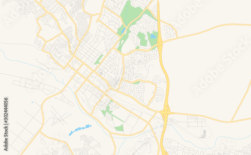 Wallpaper Mural Printable street map of Uitenhage, South Africa Torontodigital.ca