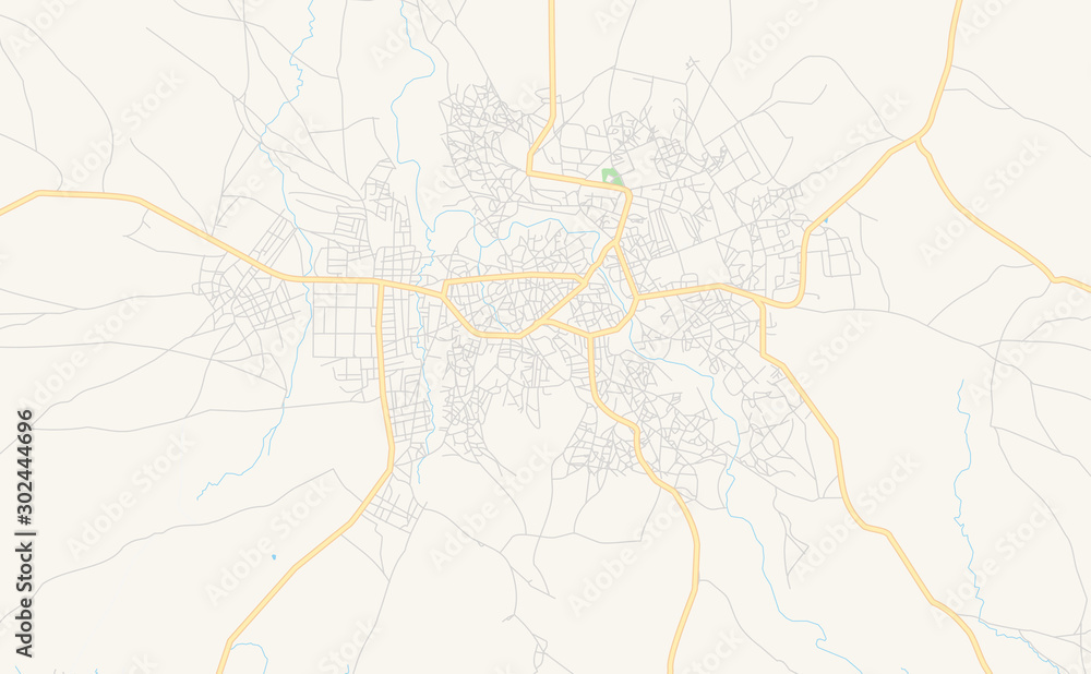 Printable street map of Mubi, Nigeria