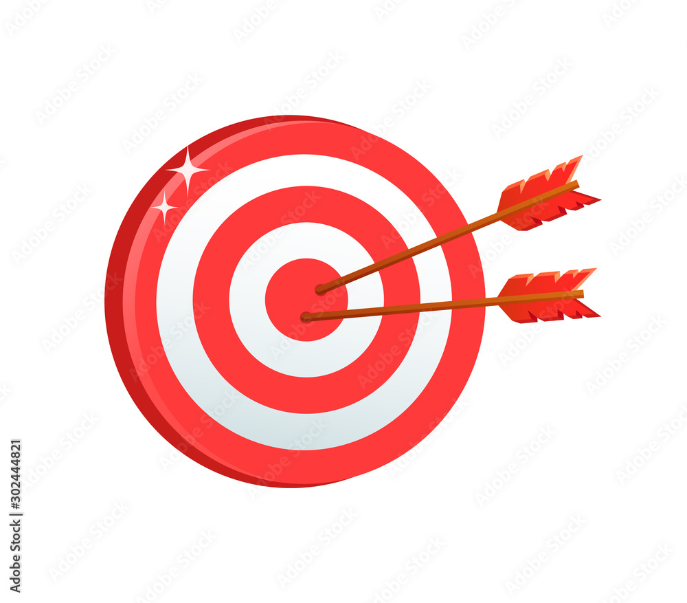Board game vector, popular relaxation for adults, competition dartboard with aims colored in different colors and arrows, bullseye and target isolated. Business target Board game vector, popular relaxation for adults, competition dartboard with aims colored in different colors and arrows, bullseye and target isolated. Business target