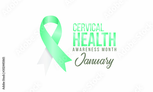 Vector illustration on the theme of Cervical Health awareness month of January.