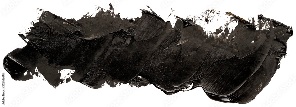 Obraz Ręcznie rysowane na białym tle prostokątny pasek pędzla z brudnym czarnym kolorem esp 10 wektor ilustracja szablon fot tekstu.