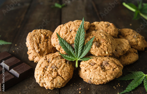 Homemade marijuana and chocolate chip cookies