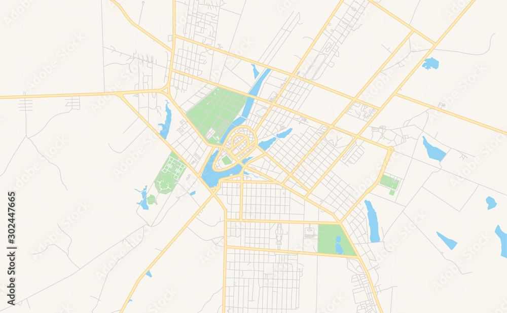 Printable street map of Yamoussoukro, Ivory Coast Printable street map of Yamoussoukro, Ivory Coast