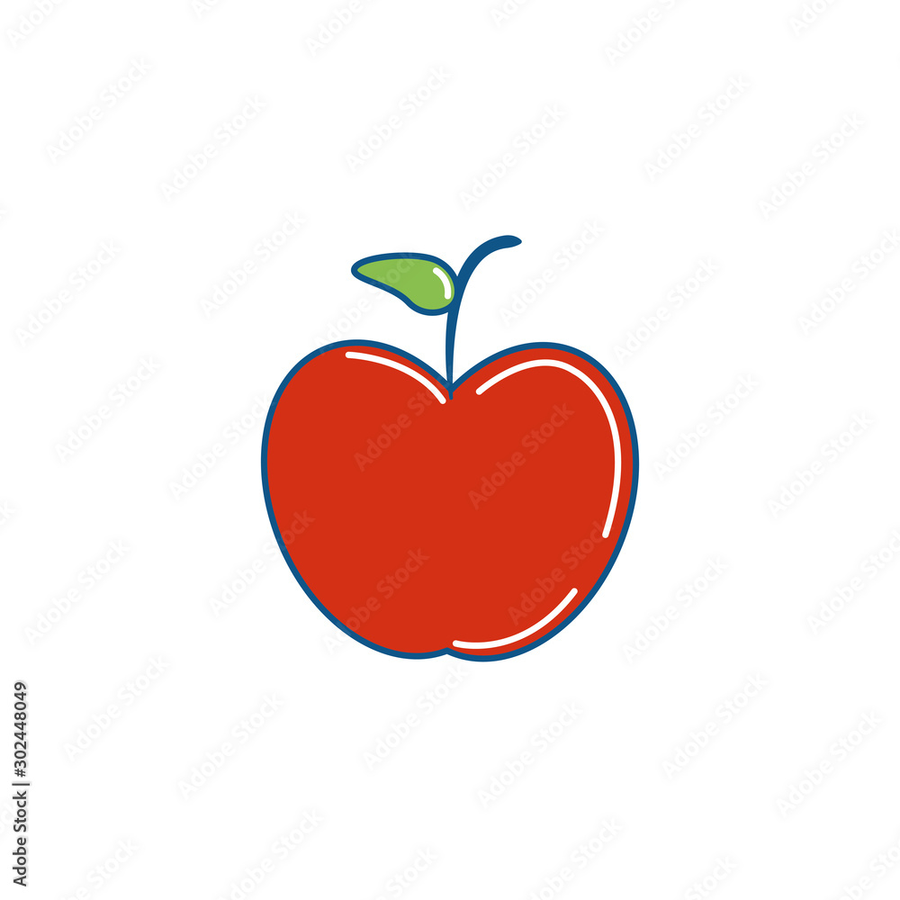 Isolated apple icon fill design Isolated apple icon fill design
