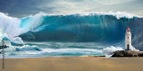 Fototapeta Naklejka Na Ścianę i Meble -  Tsunami big wave