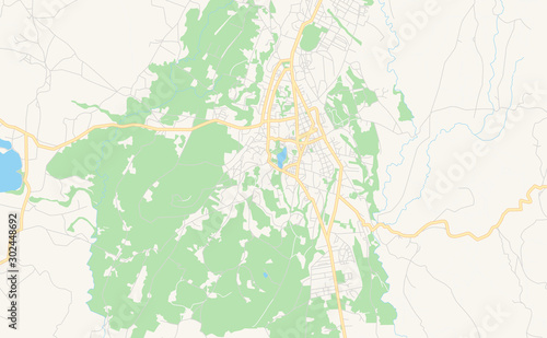 Printable street map of Antsirabe  Madagascar