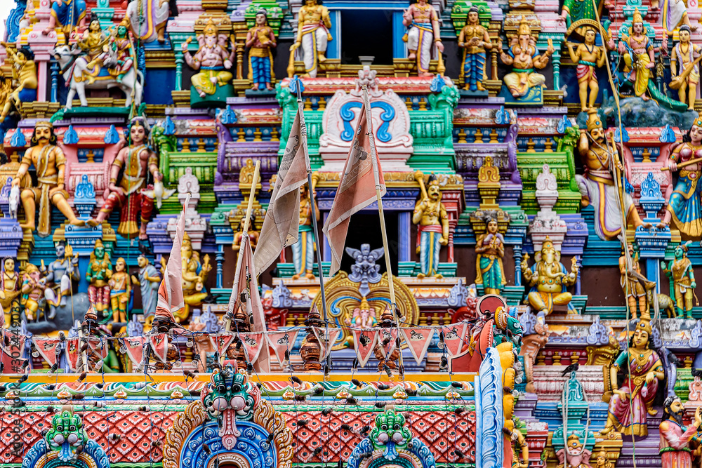 Colorful Hindu temple