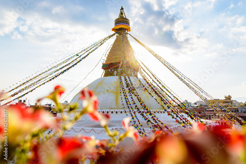 Boudhanath stupa in Kathmandu, Nepal photo