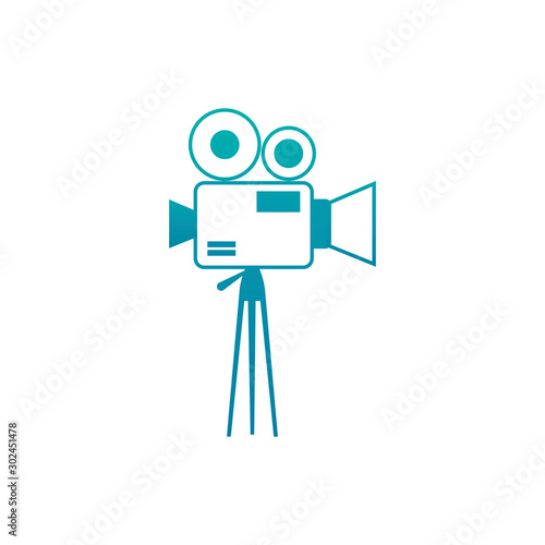 Isolated videocamera icon gradient design