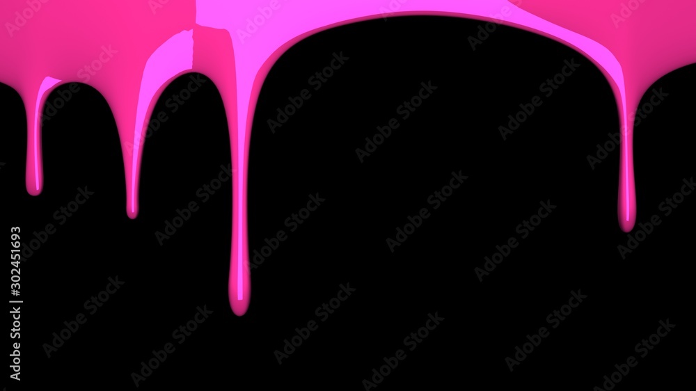 Pink liquid on black background.3D render illustration For background. Pink liquid on black background.3D render illustration For background.