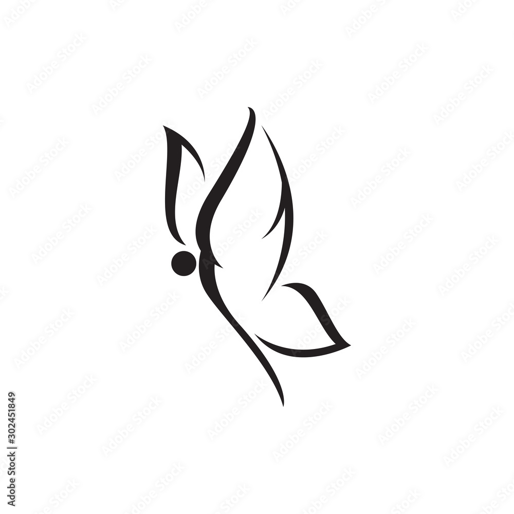 butterfly logo template monochrome design butterfly logo template monochrome design