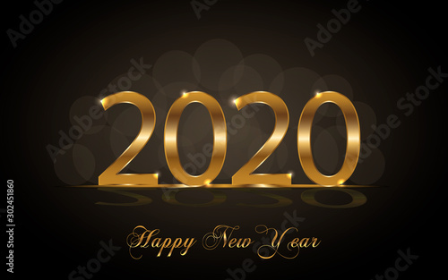 Happy New Year 2020. Backgr...