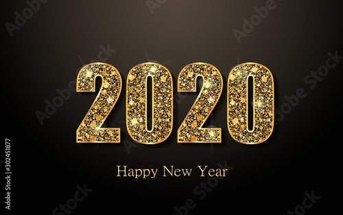 Happy New Year 2020. Backgr...