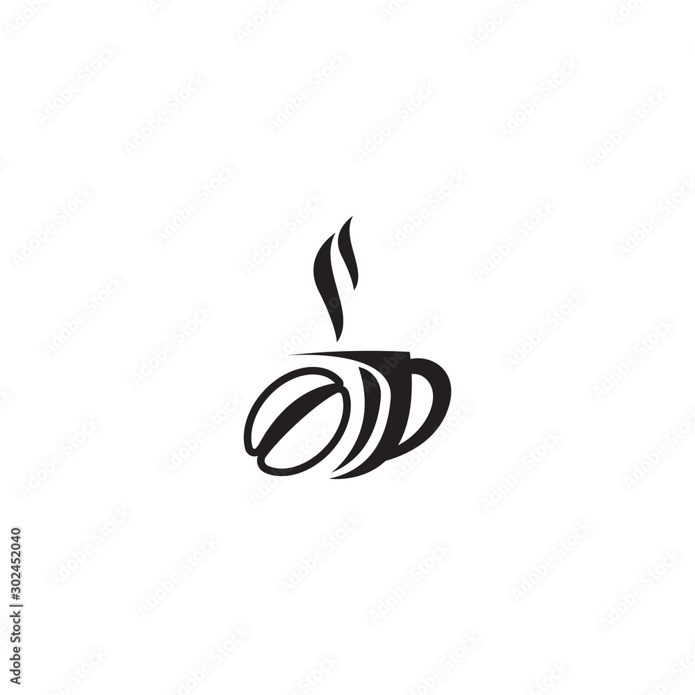 coffee logo template silhouette design coffee logo template silhouette design