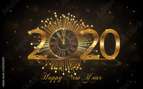 Happy New Year 2020. Backgr...