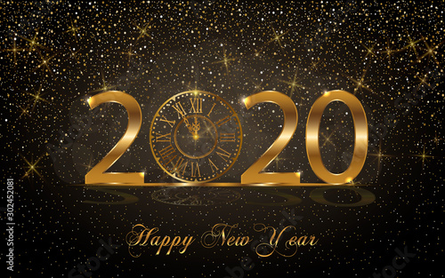 Happy New Year 2020. Backgr...