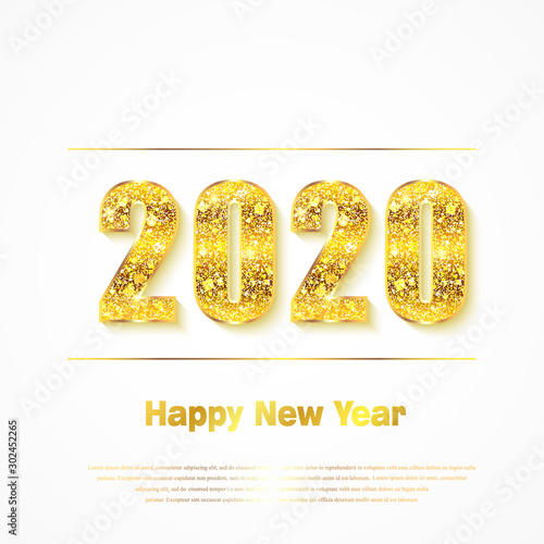 Happy New Year 2020. Backgr...