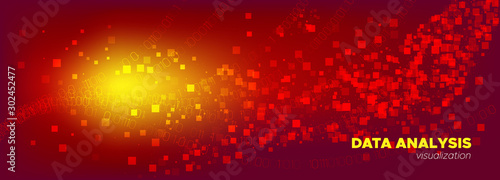 Tech Poster. Neon Particle ...