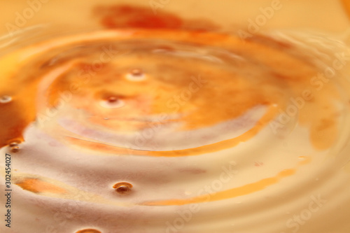 Milk and coffee droplet