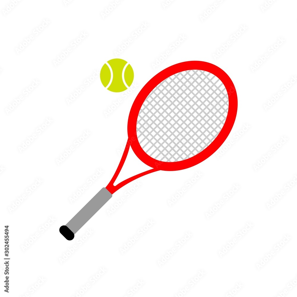 Tennis racket vector, Summer Holiday related flat style icon
