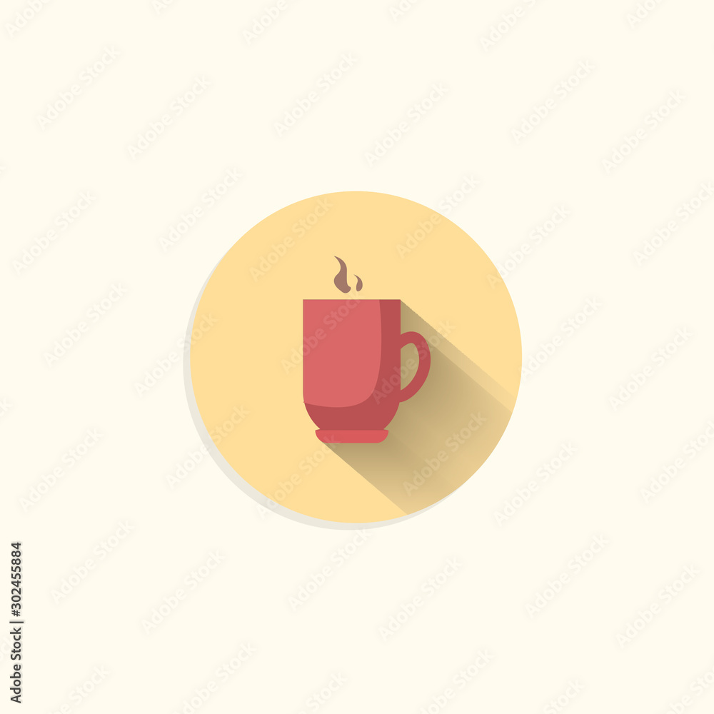 Coffee cup isolated vector flat icon Coffee cup isolated vector flat icon