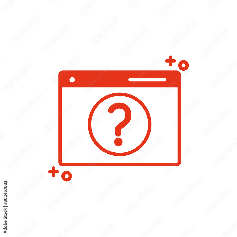 Isolated website and help icon line design Isolated website and help icon line design