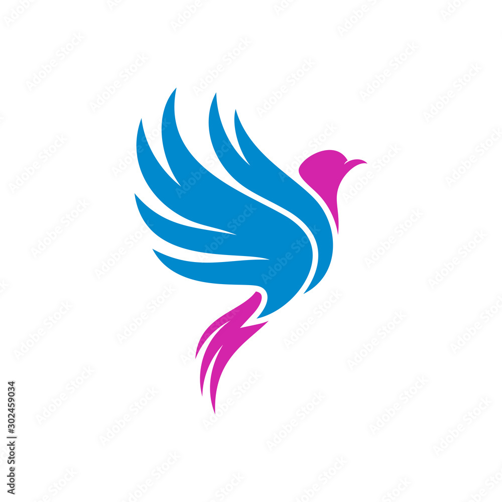 Fototapeta premium Dove logo design concept vector. Bird logo template. Icon symbol. Illustration