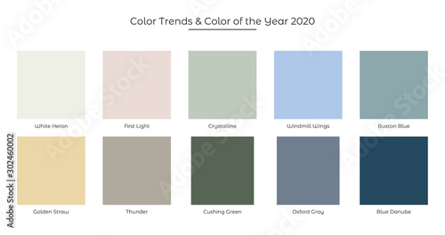 Fotografia Color Trends and Color of the Year 2020 fresh palette