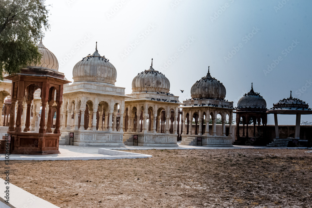 The architectural view of historical monuments at bikaner city which early used by the kings