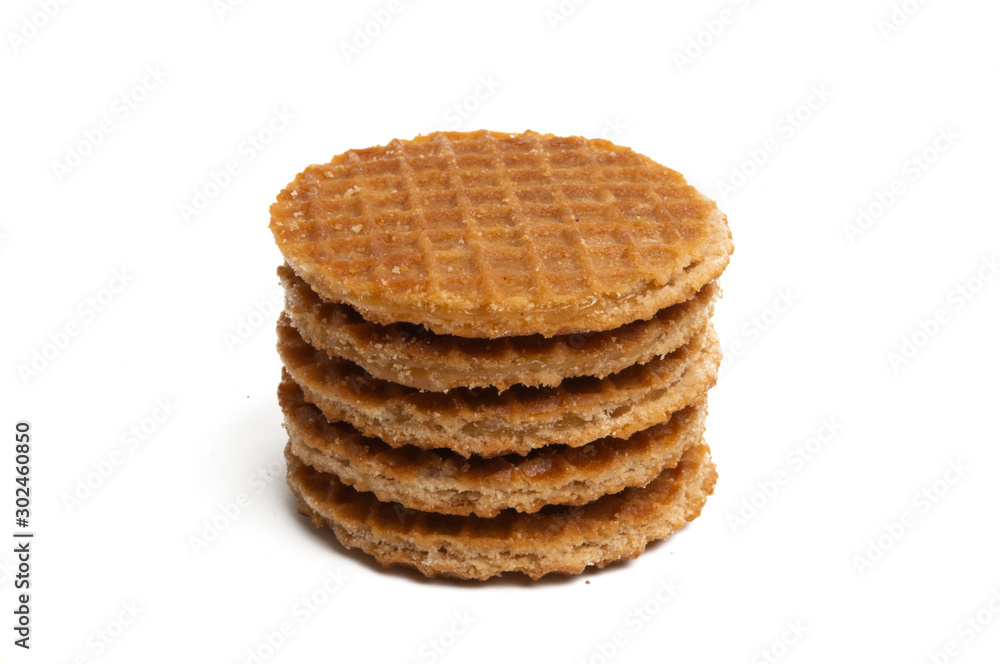 dutch caramel waffles isolated dutch caramel waffles isolated