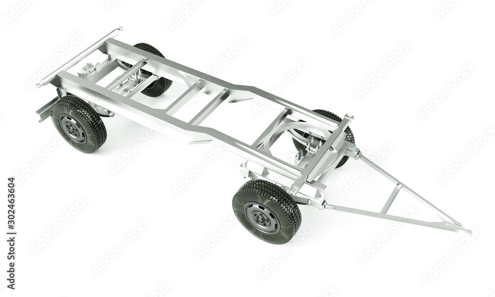 3d render of empty heavy goods trailer 3d render of empty heavy goods trailer