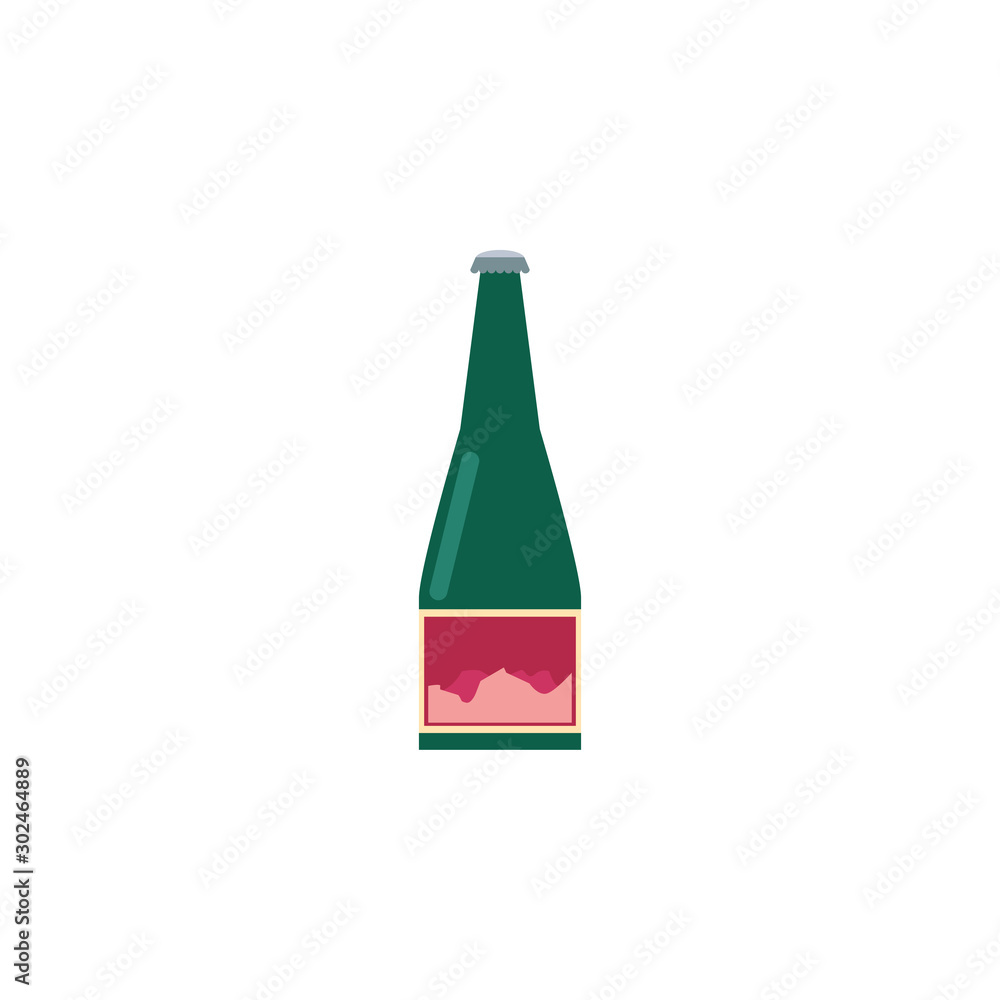 Isolated drink bottle icon flat design Isolated drink bottle icon flat design