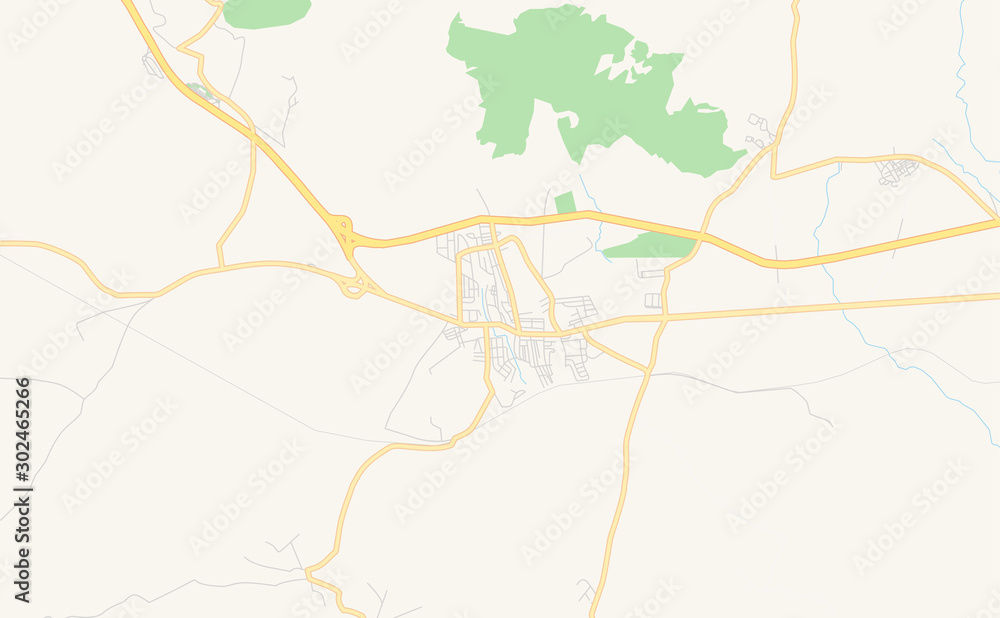 Printable street map of El Achir, Algeria