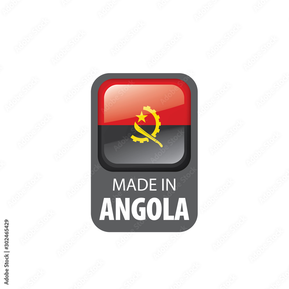 Angola flag, vector illustration on a white background Angola flag, vector illustration on a white background