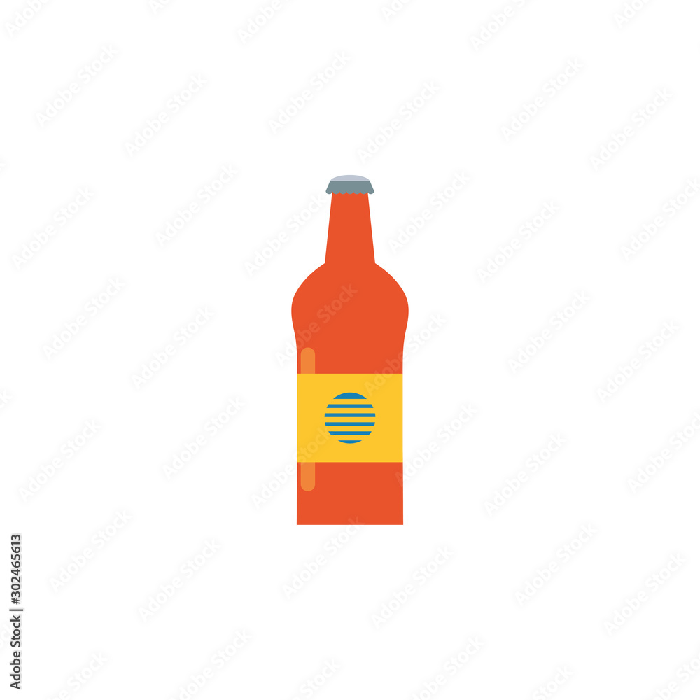 Isolated drink bottle icon flat design Isolated drink bottle icon flat design