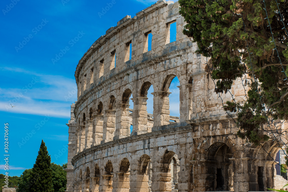 Roman Colosseum Ruin in Pula Croatia