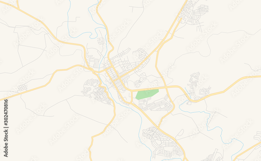 Printable street map of Bhisho, South Africa