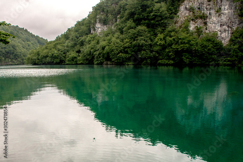 Plitvice lake in summer in Croatia