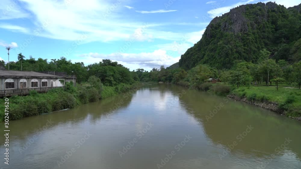 Nam Song River at Vang Vieng, Laos Nam Song River at Vang Vieng, Laos
