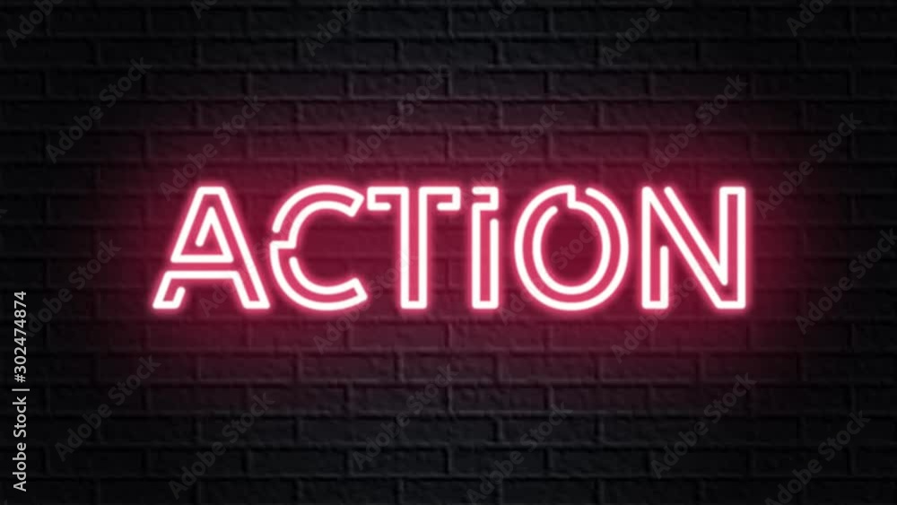 red neon video animation action red neon video animation action