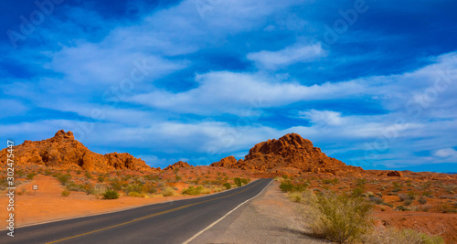 Road in the Valley of Fire Nevada 