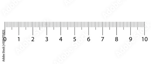 Original Centimetre Ruler. Measuring tool, Graduation grid, flat vector illustration. Size indicator units, Measure tape isolated on background.