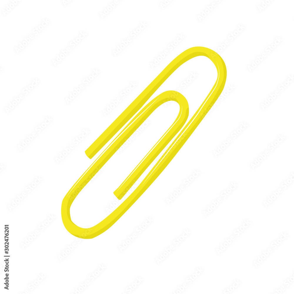 Clip yelow vector illustration isolated Clip yelow vector illustration isolated