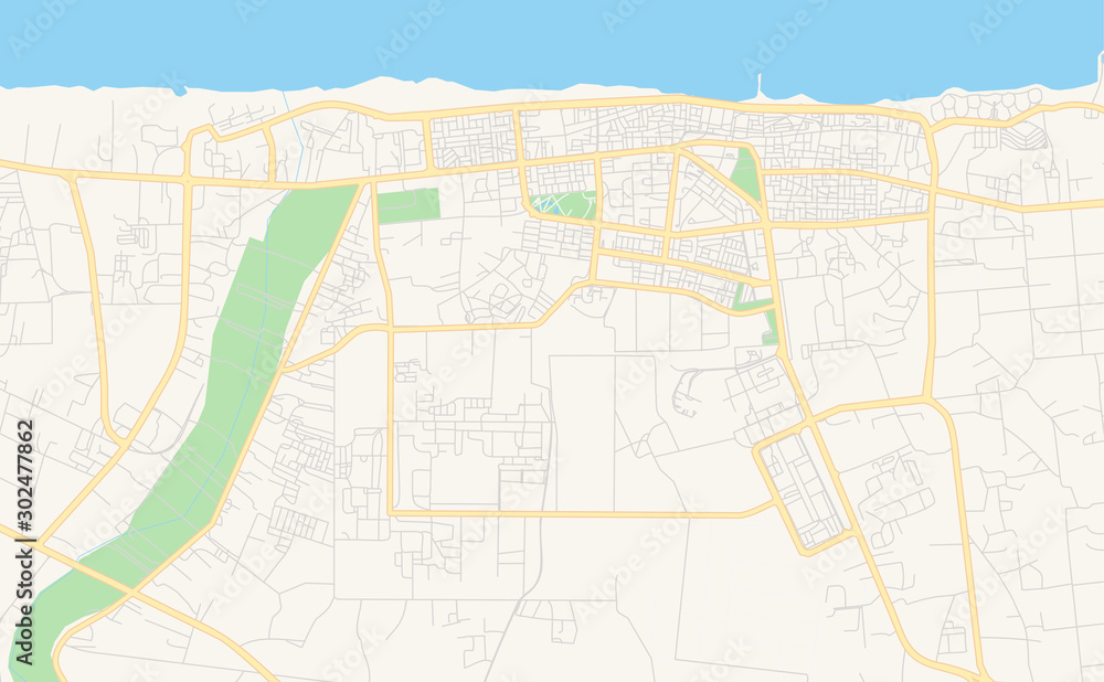 Printable street map of Sirte, Libya Printable street map of Sirte, Libya