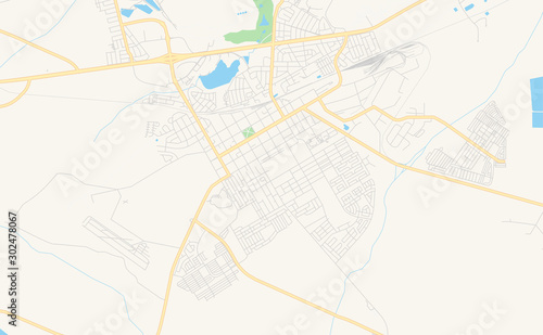 Printable street map of Worcester  South Africa