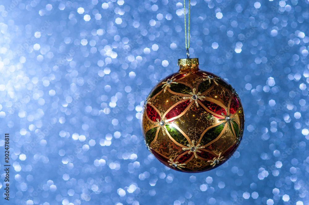 christmas composition with ball on the background christmas composition with ball on the background