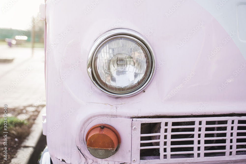 Photo headlights classic vintage retro car